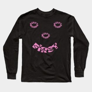 First Grade Smiley Face butterfly font Long Sleeve T-Shirt